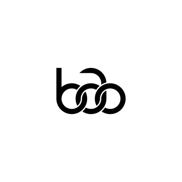 Дизайн Логотипа Bao Monogram — стоковый вектор