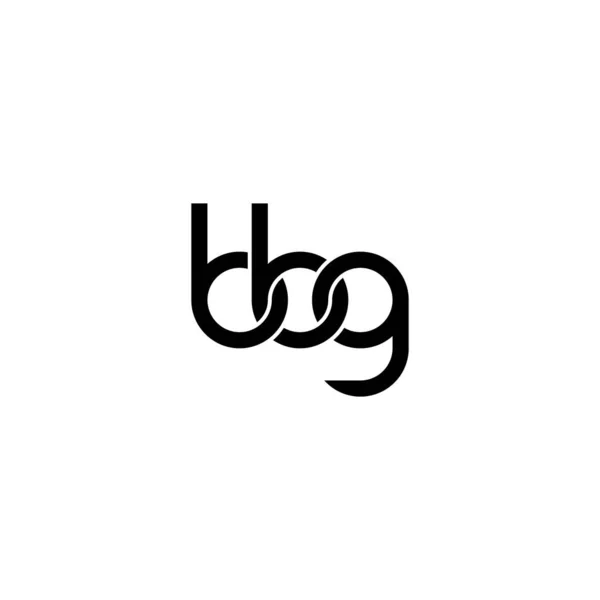 Buchstaben Bbg Monogramm Logo Design — Stockvektor