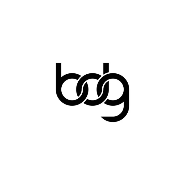 Brieven Bdg Monogram Logo Ontwerp — Stockvector