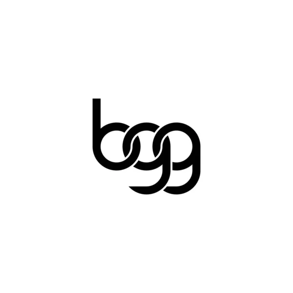 Levelek Bgg Monogram Logó Tervezés — Stock Vector