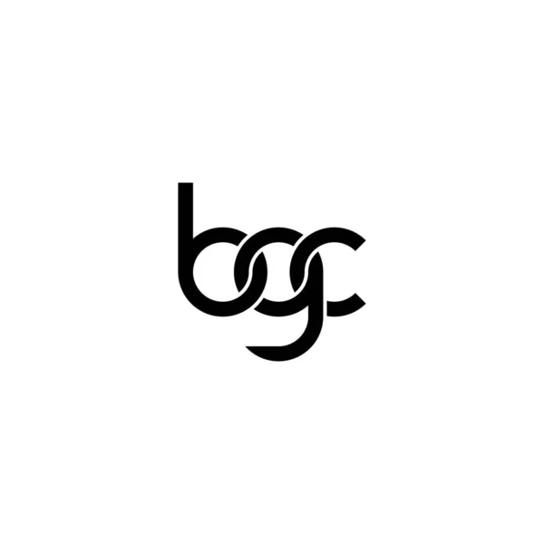 Litery Projekt Logo Monogramu Bgc — Wektor stockowy