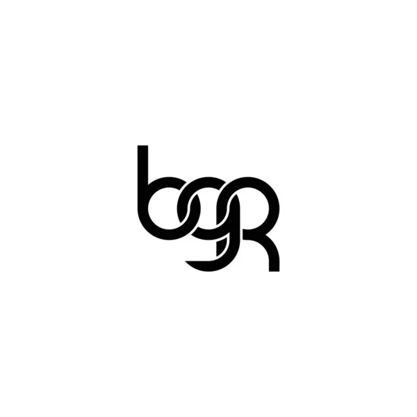 Harfler Bgr Monogram Logo Tasarımı — Stok Vektör