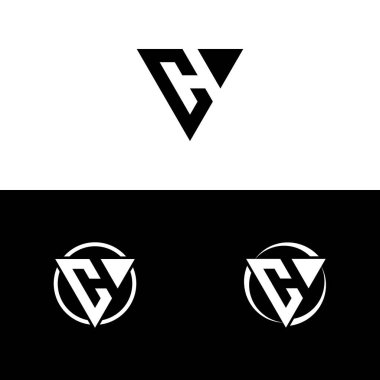 CH Üçgeni harfleri aşağı doğru negatif boşluk gösterir