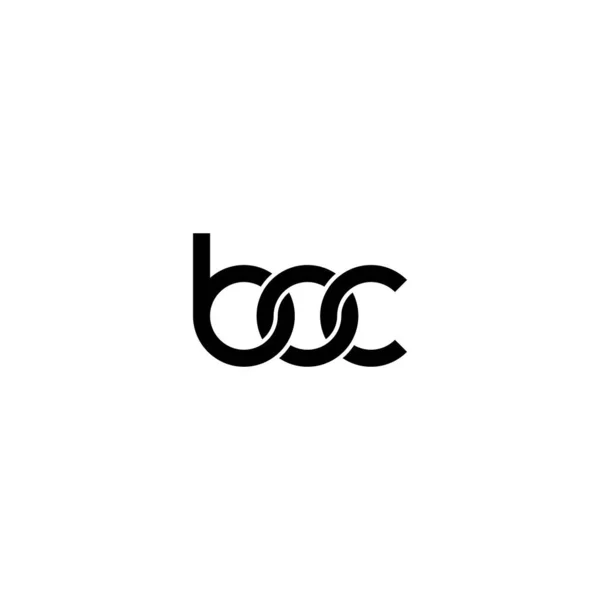 Буквы Boc Монограмма Дизайн Логотипа — стоковый вектор