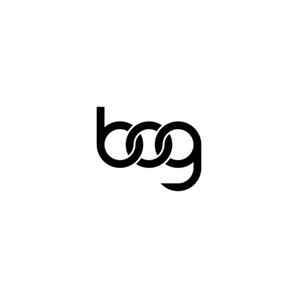 Cartas Bog Projeto Logotipo Monograma —  Vetores de Stock