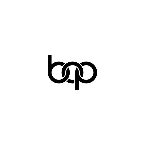 Brieven Bop Monogram Logo Ontwerp — Stockvector