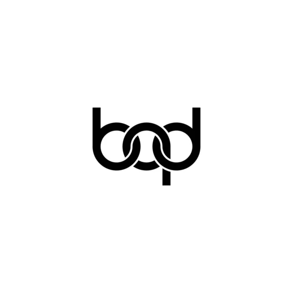 Litery Bqd Projekt Logo Monogramu — Wektor stockowy