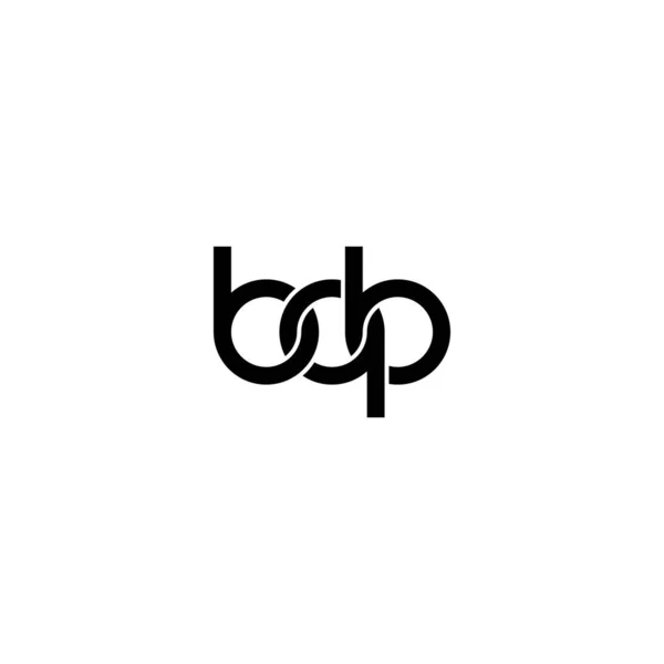 Lettere Bqb Monogram Logo Design — Vettoriale Stock