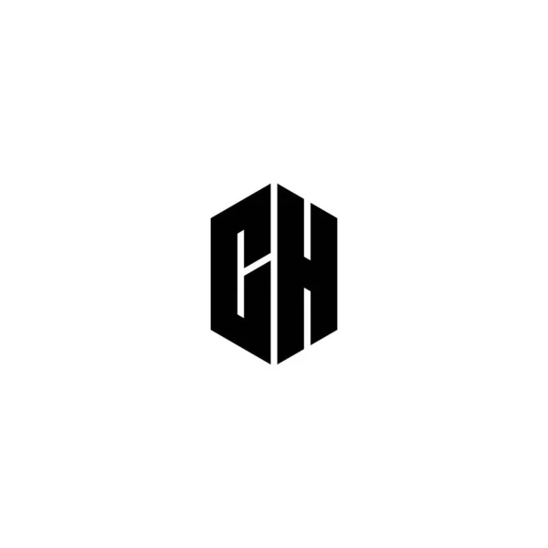 Cartas Projeto Logotipo Hexágono — Vetor de Stock
