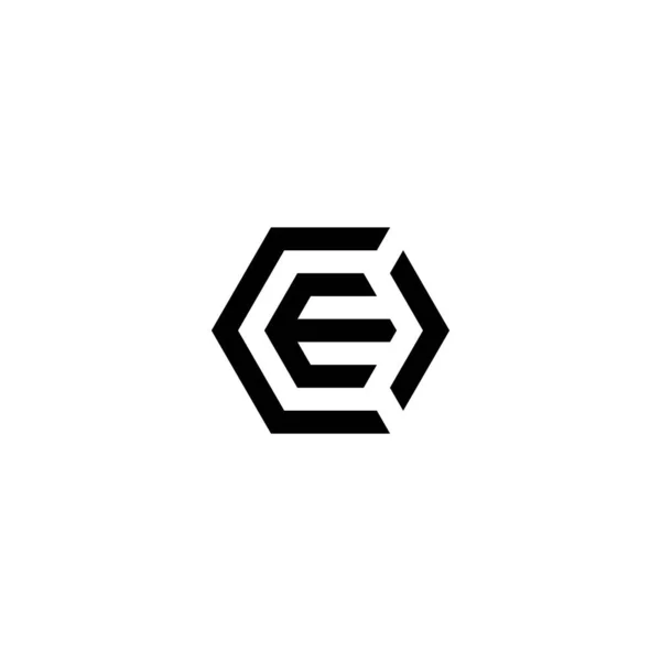 Listy Coe Ceo Oce Oec Eoc Eco Hexagon Logo — Wektor stockowy