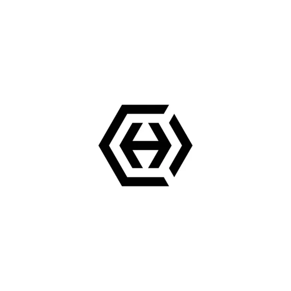 Brieven Coh Cho Och Ohc Hoc Hco Hexagon Logo — Stockvector