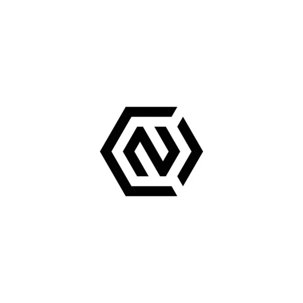 Cartas Con Cno Ocn Onc Noc Nco Hexagon Logo — Vetor de Stock