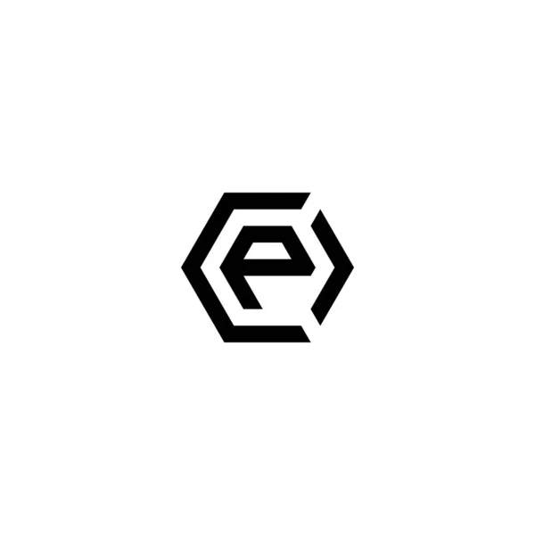 Cartas Cop Cpo Ocp Opc Poc Pco Hexagon Logo — Vector de stock