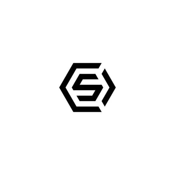 Brieven Cos Cso Ocs Osc Soc Sco Hexagon Logo — Stockvector