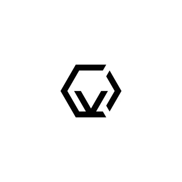 Letters Cov Cvo Ocv Ovc Voc Vco Hexagon Logo — стоковий вектор