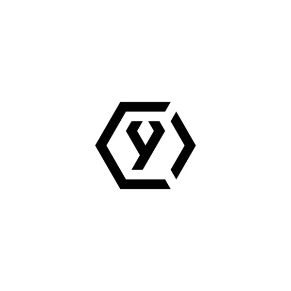 Coy Cyo Ocy Oyc Yoc Yco Hexagon Logo — 스톡 벡터