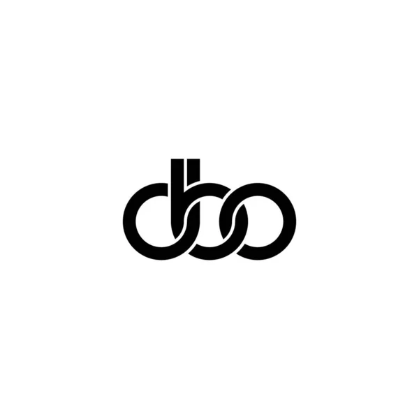 Litery Projekt Logo Monogramu Dbo — Wektor stockowy