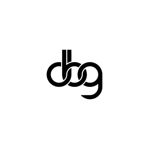 Επιστολές Σχεδιασμός Λογότυπου Dbg Monogram — Διανυσματικό Αρχείο