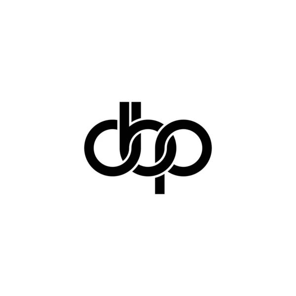 Litery Projekt Logo Monogramu Dbp — Wektor stockowy