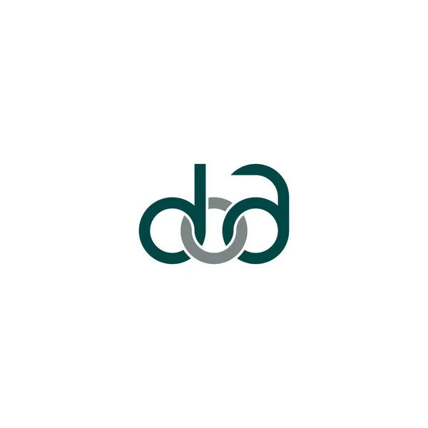 Buchstaben Doa Monogramm Logo Design — Stockvektor