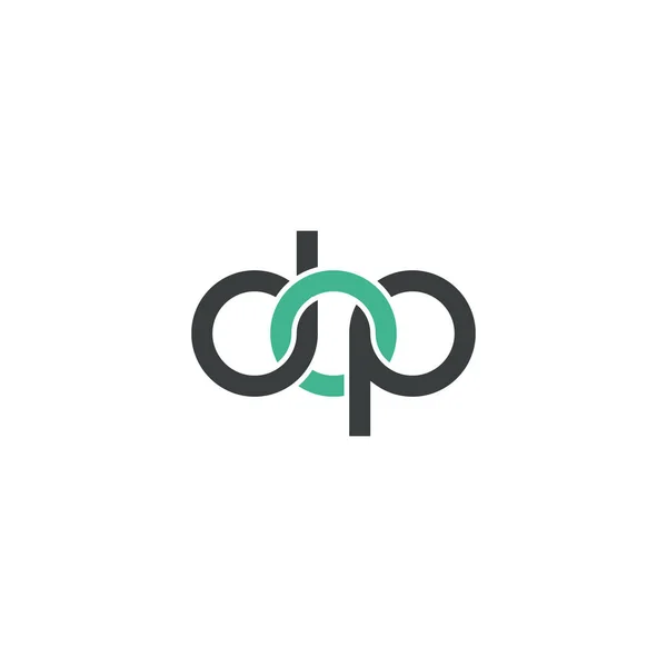 Lettere Dop Monogram Logo Design — Vettoriale Stock