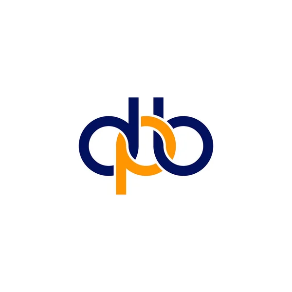 Litery Projekt Logo Monogramu Dpb — Wektor stockowy