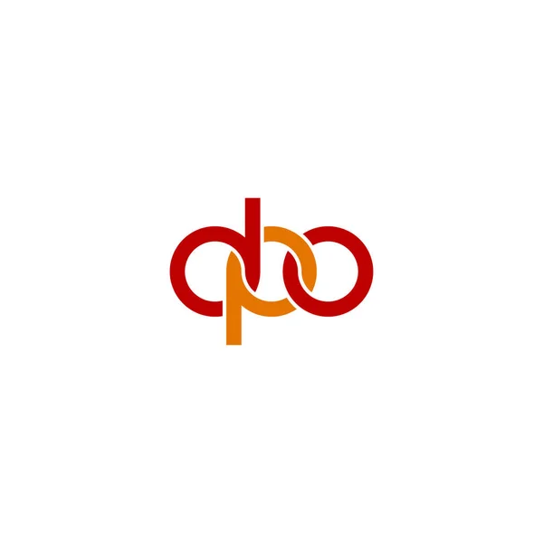 Harfler Dpo Monogram Logo Tasarımı — Stok Vektör