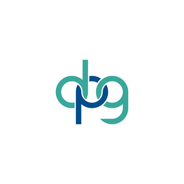 Litery Projekt Logo Monogramu Dpg — Wektor stockowy
