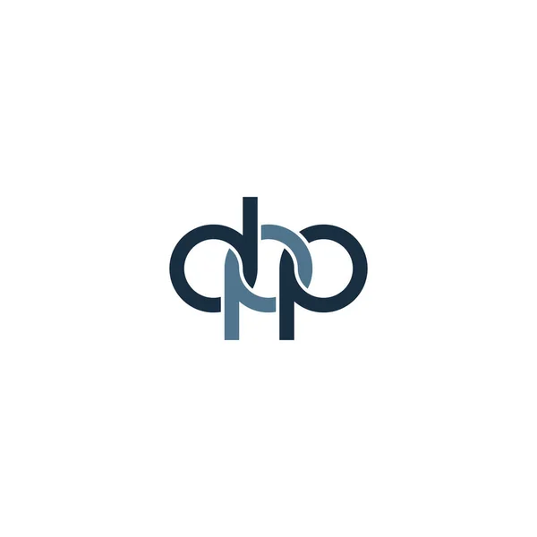 文字Dppのモノグラムロゴデザイン — ストックベクタ