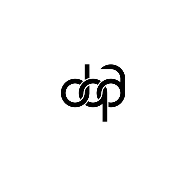 Litery Projekt Logo Monogramu Dqa — Wektor stockowy