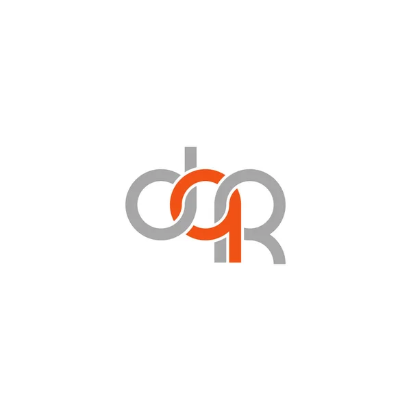 Lettere Dqr Monogram Disegno Del Disegno Del Disegno Del Disegno — Vettoriale Stock