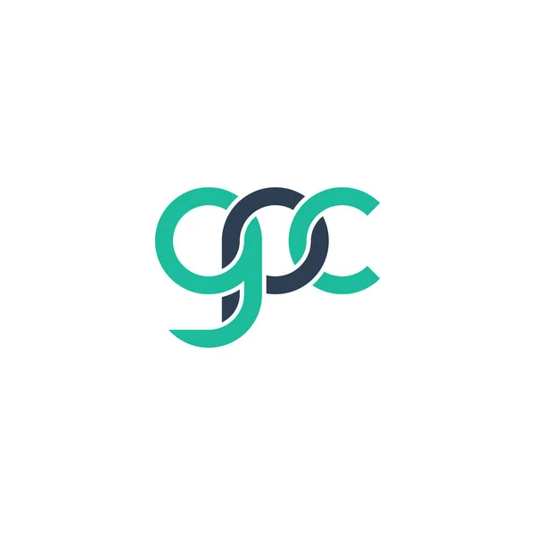 Harfler Gpc Monogram Logo Tasarımı — Stok Vektör