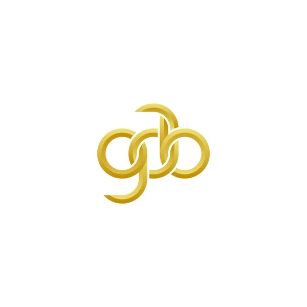 Harfler Gab Monogram Logo Tasarımı — Stok Vektör