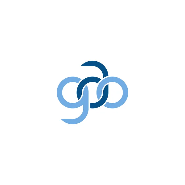 Letters Gao Monogram Logo Design — Stock Vector