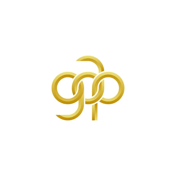 Cartas Gap Monograma Logo Design — Vector de stock