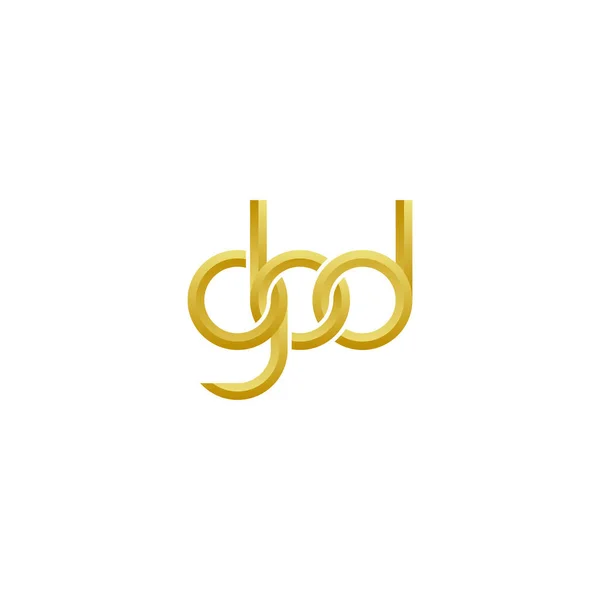 Harfler Gbd Monogram Logo Tasarımı — Stok Vektör