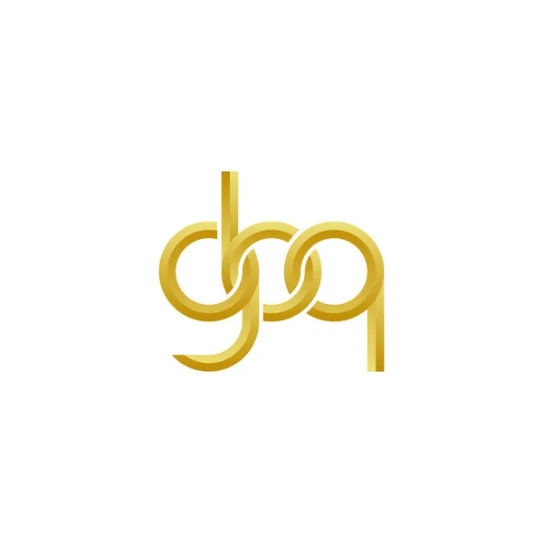 Letras Diseño Logotipo Gbq Monogram — Vector de stock