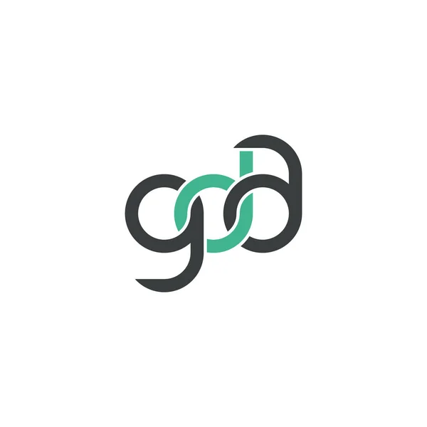 Letters Gda Monogram Logo Design — Stock Vector