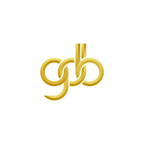 Letras Gdb Monogram Logo Design — Archivo Imágenes Vectoriales