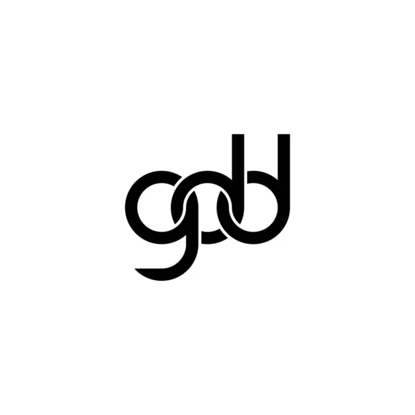 Letras Gdd Monogram Logo Design — Archivo Imágenes Vectoriales