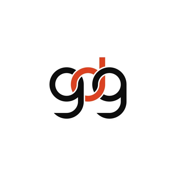 Harfler Gdg Monogram Logo Tasarımı — Stok Vektör