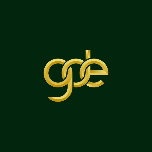 Brieven Gde Monogram Logo Ontwerp — Stockvector