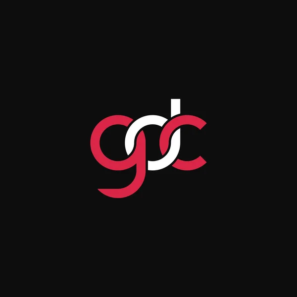 Harfler Gdc Monogram Logo Tasarımı — Stok Vektör