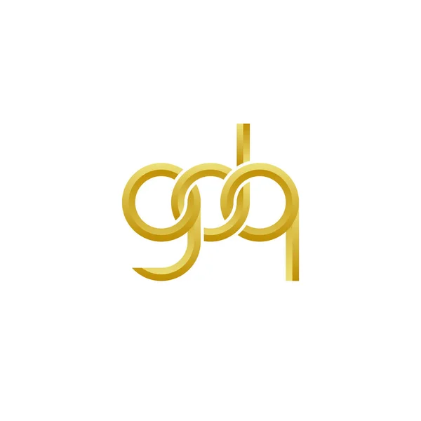 Cartas Gdq Projeto Logotipo Monograma — Vetor de Stock