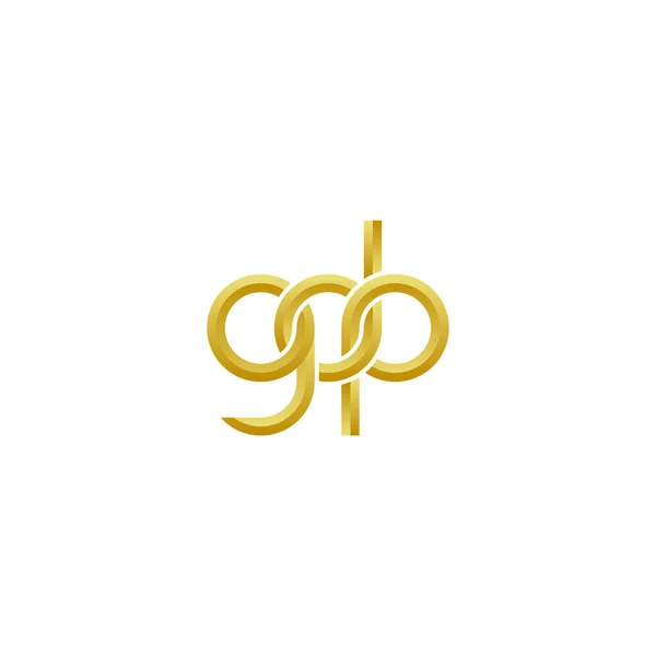 Harfler Gdp Monogram Logo Tasarımı — Stok Vektör