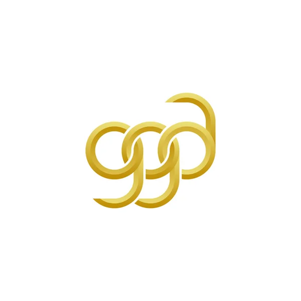 Bokstäver Gga Monogram Logo Design — Stock vektor