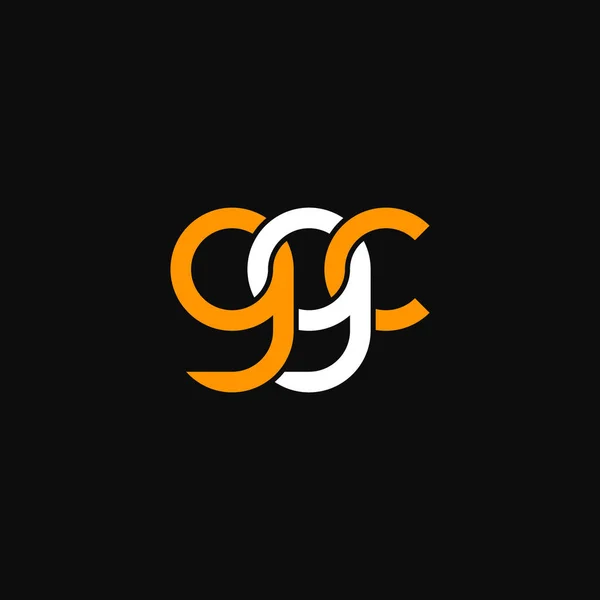 Harfler Ggc Monogram Logo Tasarımı — Stok Vektör