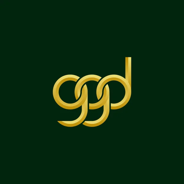 Harfler Ggd Monogram Logo Tasarımı — Stok Vektör