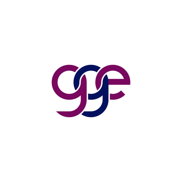 Lettere Gge Monogram Logo Design — Vettoriale Stock