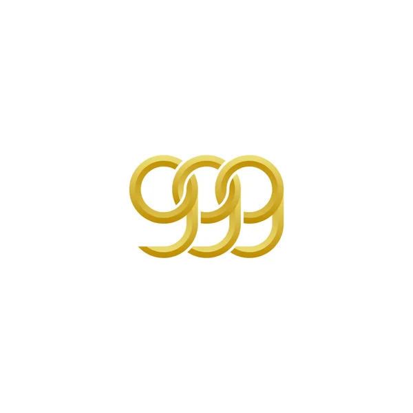 Buchstaben Ggg Monogramm Logo Design — Stockvektor